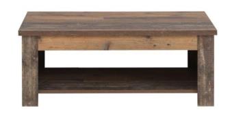 Couchtisch höhenverstellbar CLIF von Forte Old-Wood Vintage