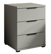 Nachtkommode inkl. 3 Schubkästen ca.46x61x42 cm Kaschmir / Griff schwa...