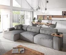 Ecksofa Sirpio XL 370x170 cm Mikrofaser Grau