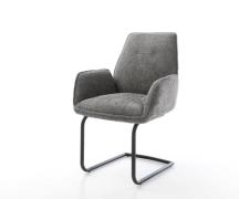 Freischwinger Zoa-Flex Bouclé Grau Freischwinger rund Schwarz Taschenf...