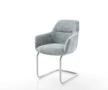 Freischwinger Pejo-Flex Chenille Pastellblau Freischwinger rund Edelst...