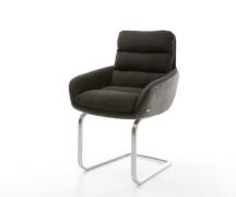 Freischwinger Abelia-Flex mit Armlehnen Materialmix Schwarz Freischwin...