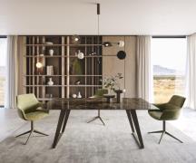 Esstisch Edge 200x100 Keramik Laminam® Emperador Extra Lucidato Dunkel...