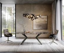 Esstisch Edge Oval 280x130 Keramik Iris FMG Agatablack Zenthara kantig...