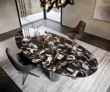 Esstisch Edge Oval 280x130 Keramik Iris FMG Agatablack Pilier Edelstah...