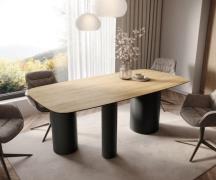 Esstisch Edge Boot 200x100 Keramik Laminam® Sabbia Eichefarbig Troa Me...