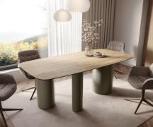 Esstisch Edge Boot 200x100 Keramik Laminam® Sabbia Eichefarbig Troa Me...