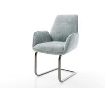 Freischwinger Zoa-Flex Chenille Pastellblau Freischwinger flach Graphi...