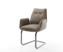 Freischwinger Zoa-Flex Mikrofaser Taupe Vintage Freischwinger flach Gr...