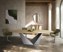 Esstisch Edge Oval 280x130 Keramik Laminam® Sabbia Eichefarbig Prisma ...
