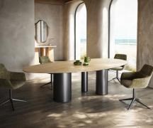 Esstisch Edge Oval 280x130 Keramik Laminam® Sabbia Eichefarbig Troa Ed...