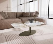 Couchtisch Edge Boot 120x70 cm Keramik Minas Melange Vibany Metall Eff...