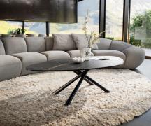 Couchtisch Edge Organisch 140x76 cm Keramik Laminam® Noir Desir Braun ...