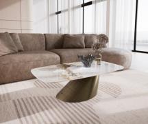 Couchtisch Edge Boot 120x70 cm Keramik Minas Melange Conis Metallic Go...