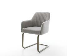 Freischwinger Greg-Flex Strukturstoff Soft Grau Freischwinger flach Ef...