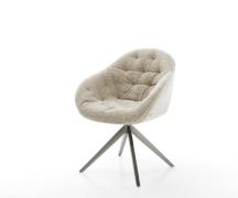 Drehstuhl Gaio-Flex Webstoff Soft Beige Kreuzgestell breit Graphit 360...