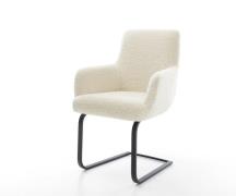 Freischwinger Heira-Flex mit Armlehnen Teddystoff Beige Freischwinger ...