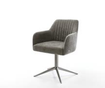 Drehstuhl Greg-Flex Bouclé Soft Schlamm Fußkreuz Graphit 360° drehbar ...