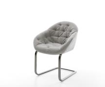 Freischwinger Gaio-Flex Strukturstoff Soft Grau Freischwinger flach Gr...