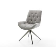 Drehstuhl Taimi-Flex Strukturstoff Soft Grau Kreuzgestell breit Graphi...