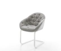 Freischwinger Gaio-Flex Strukturstoff Soft Grau Freischwinger flach We...