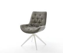 Drehstuhl Taimi-Flex Bouclé Soft Schlamm Kreuzgestell breit Weiß 360° ...