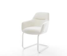 Freischwinger Pejo-Flex Bouclé Soft Beige Freischwinger flach Weiß Tas...