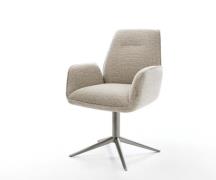 Drehstuhl Zoa-Flex Webstoff Soft Beige Fußkreuz Graphit 360° drehbar W...