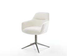 Drehstuhl Pejo-Flex Bouclé Soft Beige Fußkreuz Graphit 360° drehbar Wi...