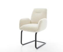 Freischwinger Zoa-Flex Teddystoff Beige Freischwinger flach Schwarz Ta...