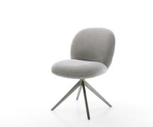 Drehstuhl Nube-Flex Strukturstoff Soft Grau Kreuzgestell breit Graphit...