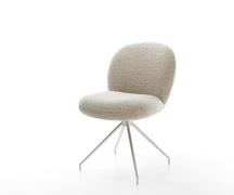 Esszimmerstuhl Nube-Flex Webstoff Soft Beige Kreuzgestell konisch Edel...