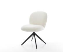 Drehstuhl Nube-Flex Bouclé Soft Beige Kreuzgestell breit Schwarz 360° ...