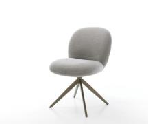 Drehstuhl Nube-Flex Strukturstoff Soft Grau Kreuzgestell breit Effektf...