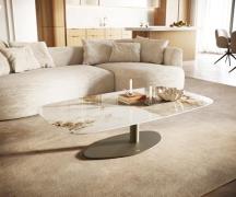 Couchtisch Edge Boot 140x80 cm Keramik Minas Melange Vibany Metall Eff...