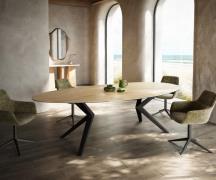 Esstisch Edge Oval 280x130 Keramik Laminam® Sabbia Eichefarbig Zenthar...