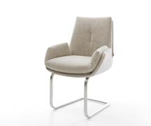 Freischwinger Clea-Flex Webstoff Soft Beige Freischwinger flach Edelst...