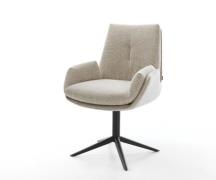 Drehstuhl Clea-Flex Webstoff Soft Beige Fußkreuz Schwarz 360° drehbar ...
