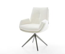 Drehstuhl Clea-Flex Bouclé Soft Beige Kreuzgestell breit Graphit 360° ...