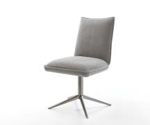 Drehstuhl Lelio-Flex Strukturstoff Soft Grau Fußkreuz Graphit 360° dre...