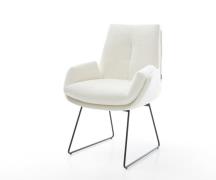 Esszimmerstuhl Clea-Flex Bouclé Soft Beige Kufengestell Schwarz