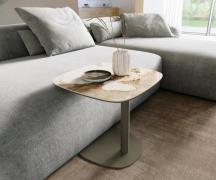 Couchtisch Edge Boot 50x50 cm Keramik Minas Melange Eleny Metall Effek...