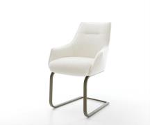 Freischwinger Alja-Flex mit Armlehnen Bouclé Soft Beige Freischwinger ...