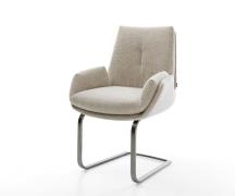 Freischwinger Clea-Flex Webstoff Soft Beige Freischwinger flach Graphi...