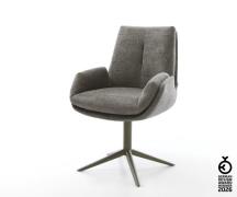 Drehstuhl Clea-Flex Bouclé Soft Schlamm Fußkreuz Effektfinish Titan 36...