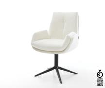 Drehstuhl Clea-Flex Bouclé Soft Beige Fußkreuz Schwarz 360° drehbar Wi...