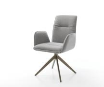 Drehstuhl Vinja-Flex Strukturstoff Soft Grau Kreuzgestell breit Effekt...