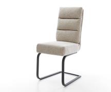 Freischwinger Pela-Flex Webstoff Soft Beige Freischwinger flach Schwar...