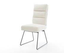 Esszimmerstuhl Pela-Flex Bouclé Soft Beige Kufengestell Schwarz Tasche...