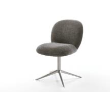 Drehstuhl Nube-Flex Bouclé Soft Schlamm Fußkreuz Edelstahl 360° drehba...